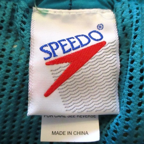 Speedo Men's Swim Trunks, Blue & Green Leaf Print, Pockets, Size XL - Picture 8 of 12